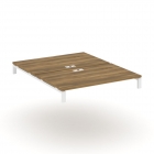 Двойной стол надставка на две опорные тумбы Рива CONCEPT CN.DSN-006 Сандал янтарный Белый