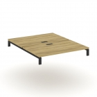 Двойной стол надставка на две опорные тумбы Рива CONCEPT CN.DSN-006 Дуб Винченцо Черный