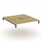 Двойной стол надставка на две опорные тумбы Рива CONCEPT CN.DSN-007 Дуб Винченцо Антрацит