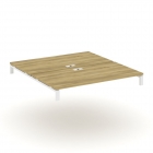 Двойной стол надставка на две опорные тумбы Рива CONCEPT CN.DSN-007 Дуб Винченцо Белый