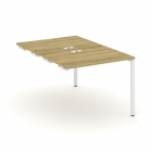 Двойной стол-приставка к опорным тумбам/шкафам Рива CONCEPT CN.DSPR-001 Дуб Винченцо Белый