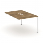 Двойной стол-приставка к опорным тумбам/шкафам Рива CONCEPT CN.DSPR-001 Сандал Янтарный Белый