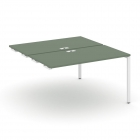 Двойной стол-приставка к опорным тумбам/шкафам Рива CONCEPT CN.DSPR-002 Кобо Белый