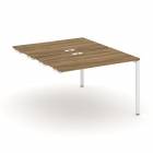 Двойной стол-приставка к опорным тумбам/шкафам Рива CONCEPT CN.DSPR-002 Сандал Янтарный Белый