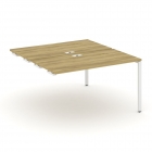 Двойной стол-приставка к опорным тумбам/шкафам Рива CONCEPT CN.DSPR-003 Дуб Винченцо Белый