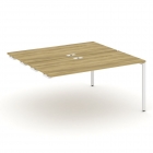 Двойной стол-приставка к опорным тумбам/шкафам Рива CONCEPT CN.DSPR-004 Дуб Винченцо Белый