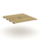 Двойной стол-приставка к двум опорным тумбам/шкафам Рива CONCEPT CN.DSPR-006 Дуб Винченцо Антрацит