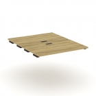 Двойной стол-приставка к двум опорным тумбам/шкафам Рива CONCEPT CN.DSPR-006 Дуб Винченцо Черный