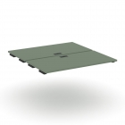 Двойной стол-приставка к двум опорным тумбам/шкафам Рива CONCEPT CN.DSPR-008 Кобо Черный