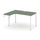 Стол-надставка на опорную тумбу левый Рива CONCEPT CN.OSAN-002L Дуб Мали Белый