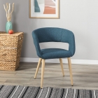 Кресло R-home Hugs синий/нат.дуб