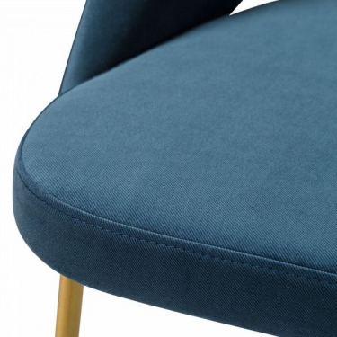 Стул полубар R-home Oscar ПБ Diag blue/Линк золото