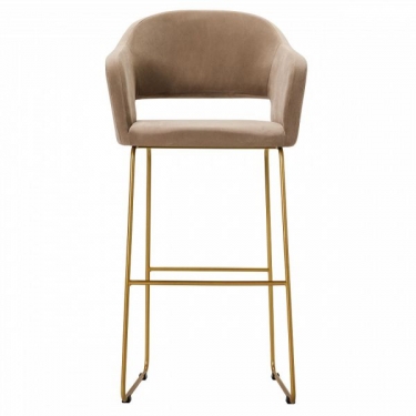 Кресло Бар R-home Oscar Б Diag beige/Линк золото