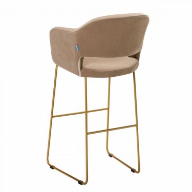 Кресло Бар R-home Oscar Б Diag beige/Линк золото