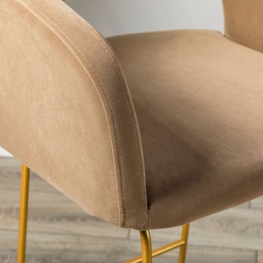 Кресло Бар R-home Oscar Б Diag beige/Линк золото