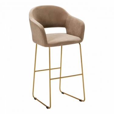Кресло Бар R-home Oscar Б Diag beige/Линк золото