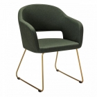 Кресло R-home Oscar темно-зеленый/Линк золото
