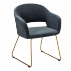 Кресло R-home Oscar Diag grey/Линк золото