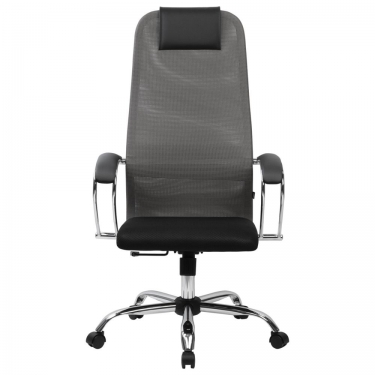 Кресло руководителя BRABIX BRABIX PREMIUM Ultimate EX-800 хром Черное/серое