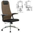 Кресло руководителя BRABIX BRABIX PREMIUM Ultimate EX-801 хром Черное/коричневое