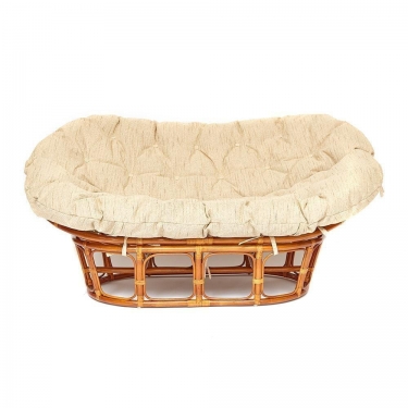 Кресло Tetchair MAMASAN/МАМАСАН 23/02 W /с подушкой/ подушка 182х119 см, 169х102х80 см, Cognac коньяк, ткань, Старт