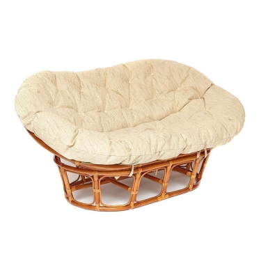 Кресло Tetchair MAMASAN/МАМАСАН 23/02 W /с подушкой/ подушка 182х119 см, 169х102х80 см, Cognac коньяк, ткань, Старт