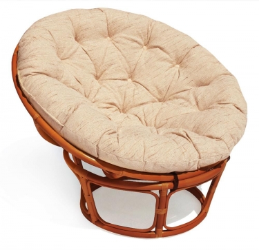 Кресло Tetchair PAPASAN 23/01 W /с подушкой/ диаметр подушки 129 см, 115х101х104 см, Cognac коньяк, ткань Старт