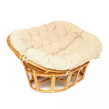 Кресло Tetchair MAMASAN/МАМАСАН 23/02 W /с подушкой/ подушка 182х119 см, 169х102х80 см, Honey мед, ткань, Старт