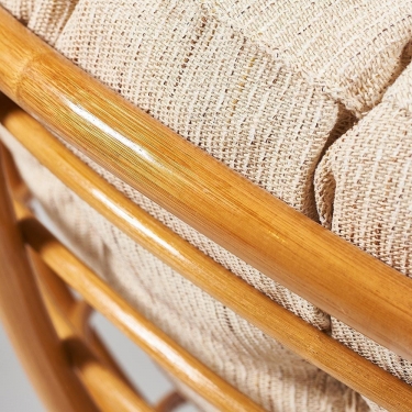 Кресло Tetchair PAPASAN 23/01 W /с подушкой/ диаметр подушки 129 см, 115х101х104 см, Honey мед, ткань Старт