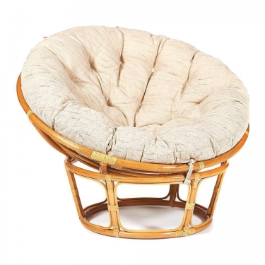Кресло Tetchair PAPASAN 23/01 W /с подушкой/ диаметр подушки 129 см, 115х101х104 см, Honey мед, ткань Старт