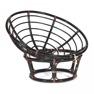 Кресло Tetchair PAPASAN 23/01 W /с подушкой/ диаметр подушки 129 см, 115х101х104 см, Antique brown античный черно-коричневый, ткань Старт