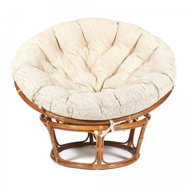 Кресло Tetchair PAPASAN 23/01 W /с подушкой/ диаметр подушки 129 см, 115х101х104 см, Pecan орех, ткань Старт