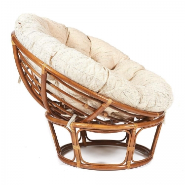 Кресло Tetchair PAPASAN 23/01 W /с подушкой/ диаметр подушки 129 см, 115х101х104 см, Pecan орех, ткань Старт