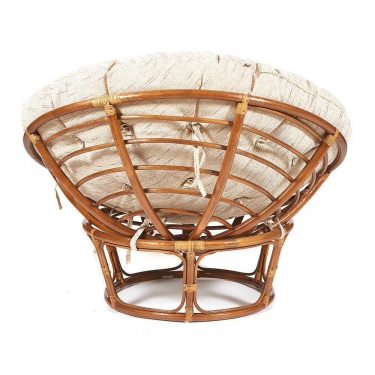 Кресло Tetchair PAPASAN 23/01 W /с подушкой/ диаметр подушки 129 см, 115х101х104 см, Pecan орех, ткань Старт