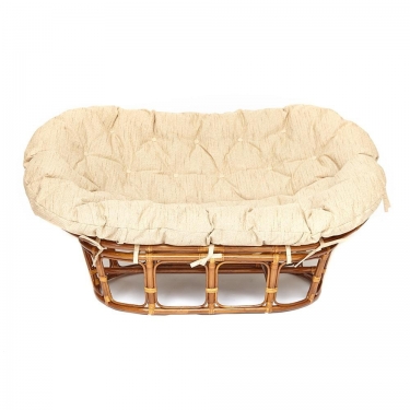Кресло Tetchair MAMASAN/МАМАСАН 23/02 W /с подушкой/ подушка 182х119 см, 169х102х80 см, Pecan орех, ткань, Старт