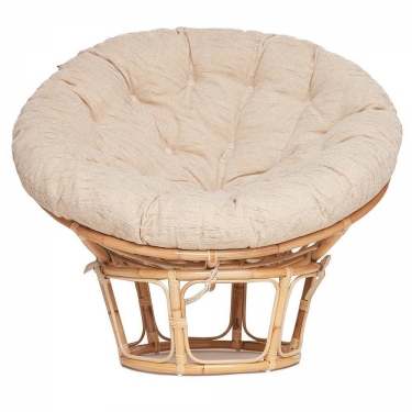 Кресло Tetchair PAPASAN ECO/ПАПАСАН ЭКО P115-1/SP STD /c подушкой, ремешками/ диаметр подушки 129 см, 115x101x92 см, Natural натуральный, ткань Старт