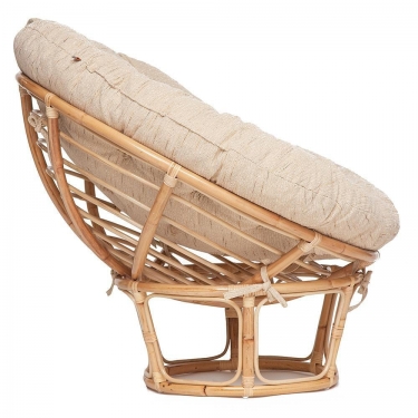 Кресло Tetchair PAPASAN ECO/ПАПАСАН ЭКО P115-1/SP STD /c подушкой, ремешками/ диаметр подушки 129 см, 115x101x92 см, Natural натуральный, ткань Старт