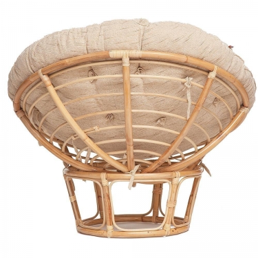 Кресло Tetchair PAPASAN ECO/ПАПАСАН ЭКО P115-1/SP STD /c подушкой, ремешками/ диаметр подушки 129 см, 115x101x92 см, Natural натуральный, ткань Старт