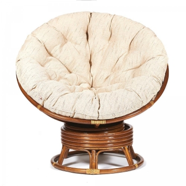 Кресло-качалка Tetchair PAPASAN/ПАПАСАН w 23/01 B /с подушкой/ 115х78х104 см, Pecan орех, ткань Старт