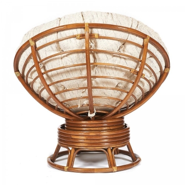 Кресло-качалка Tetchair PAPASAN/ПАПАСАН w 23/01 B /с подушкой/ 115х78х104 см, Pecan орех, ткань Старт