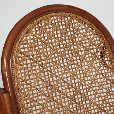 Кресло-качалка Tetchair MILANO разборная / без подушки / ротанг top quality, 58x136x103 см, Pecan орех