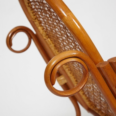 Кресло-качалка Tetchair MILANO разборная / без подушки / ротанг top quality, 58x136x103 см, Cognac коньяк