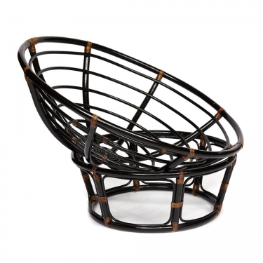 Кресло Tetchair PAPASAN 23/01 W /с подушкой/ диаметр подушки 125 см, 115х101х104 см, Antique brown античный черно-коричневый, ткань Коричневый