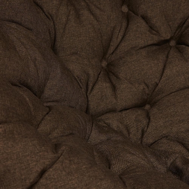 Кресло Tetchair PAPASAN 23/01 W /с подушкой/ диаметр подушки 125 см, 115х101х104 см, Antique brown античный черно-коричневый, ткань Коричневый