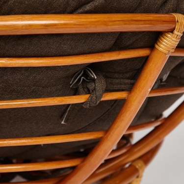 Кресло Tetchair PAPASAN 23/01 W /с подушкой/ диаметр подушки 125 см, 115х101х104 см, Cognac коньяк, ткань Коричневый, 3М7-147