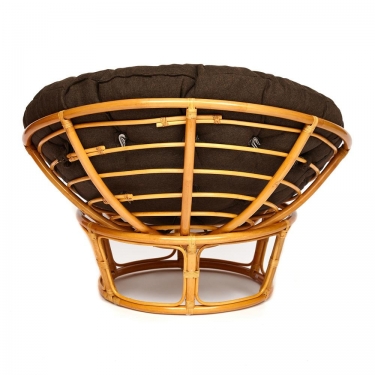 Кресло Tetchair PAPASAN 23/01 W /с подушкой/ диаметр подушки 125 см, 115х101х104 см, Honey мед, ткань Коричневый, 3М7-147