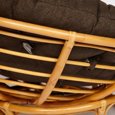 Кресло Tetchair PAPASAN 23/01 W /с подушкой/ диаметр подушки 125 см, 115х101х104 см, Honey мед, ткань Коричневый, 3М7-147