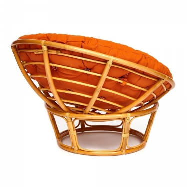 Кресло Tetchair PAPASAN 23/01 W /с подушкой/ диаметр подушки 122 см, 115х101х104 см, Honey мед, ткань Оранжевый, С 23