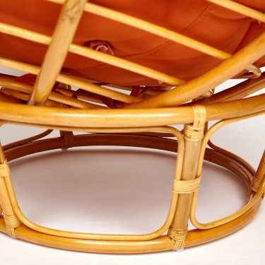 Кресло Tetchair PAPASAN 23/01 W /с подушкой/ диаметр подушки 122 см, 115х101х104 см, Honey мед, ткань Оранжевый, С 23