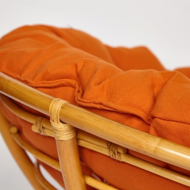 Кресло Tetchair PAPASAN 23/01 W /с подушкой/ диаметр подушки 122 см, 115х101х104 см, Honey мед, ткань Оранжевый, С 23